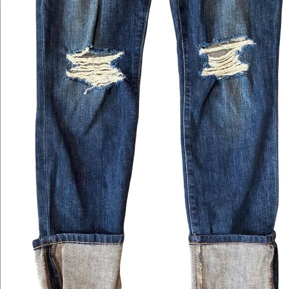 Joe's Jeans | Regina RIN High-Rise Charlie Crop Distressed Cuffed Jeans | 25 - Picture 5 of 8
